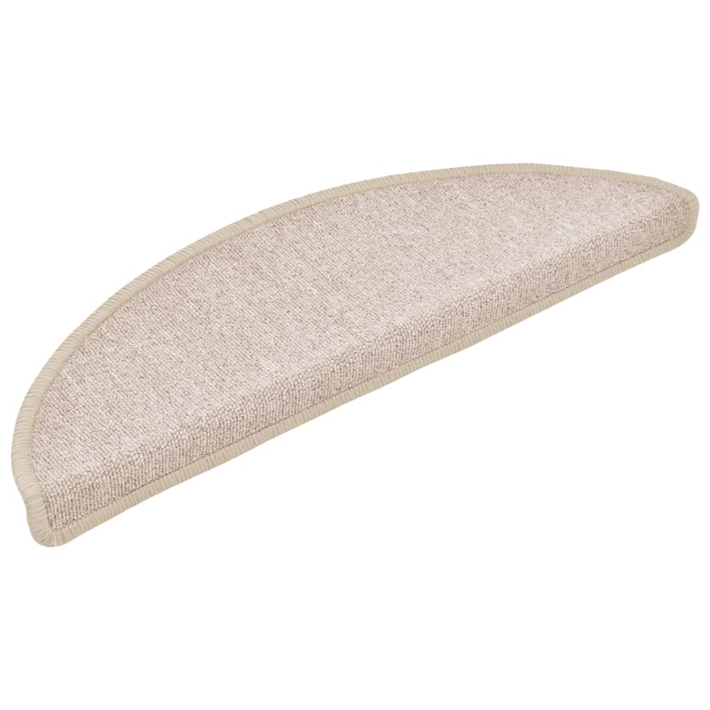 Vidaxl -Treppenmatten 10 ST 56x17x3 cm Taupe Hemisphäre