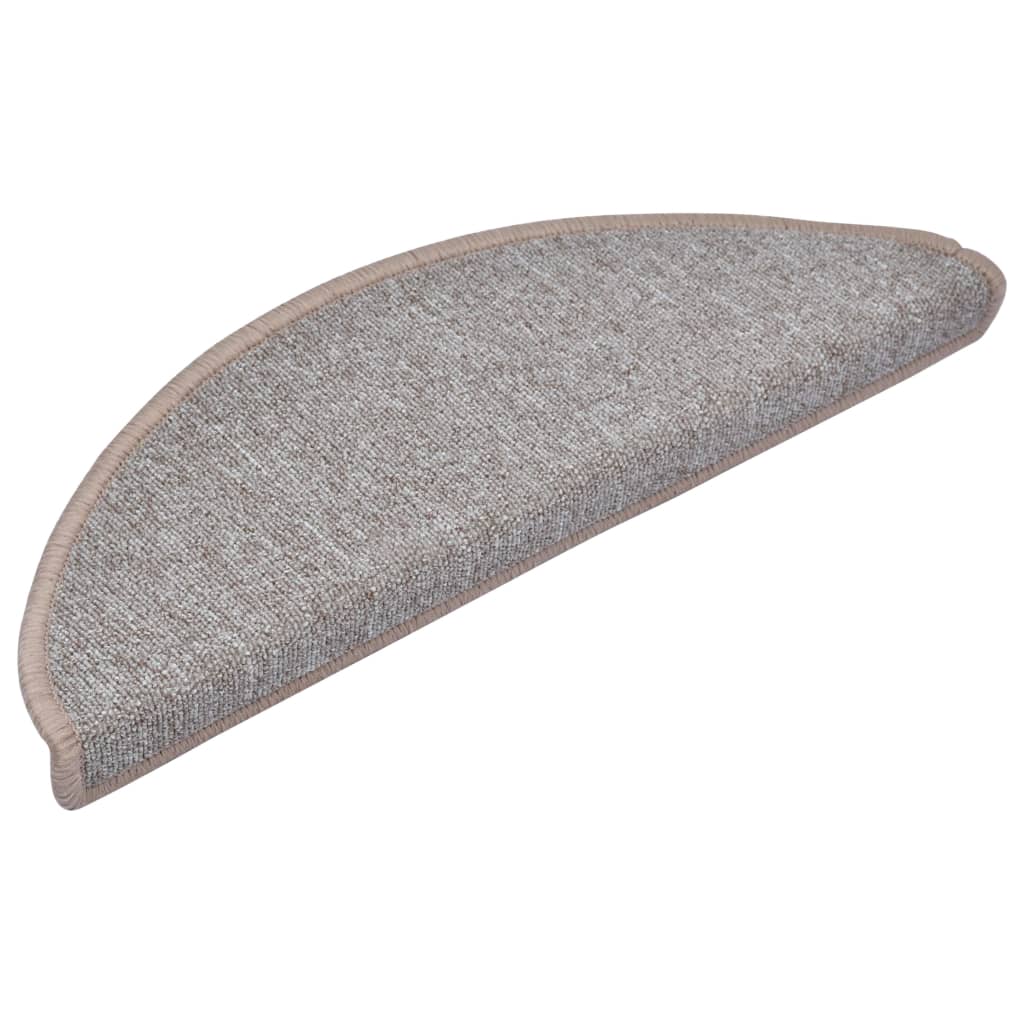 Vidaxl -Treppenmatten 10 ST 65x24x4 cm hellbraune Hemisphäre groß