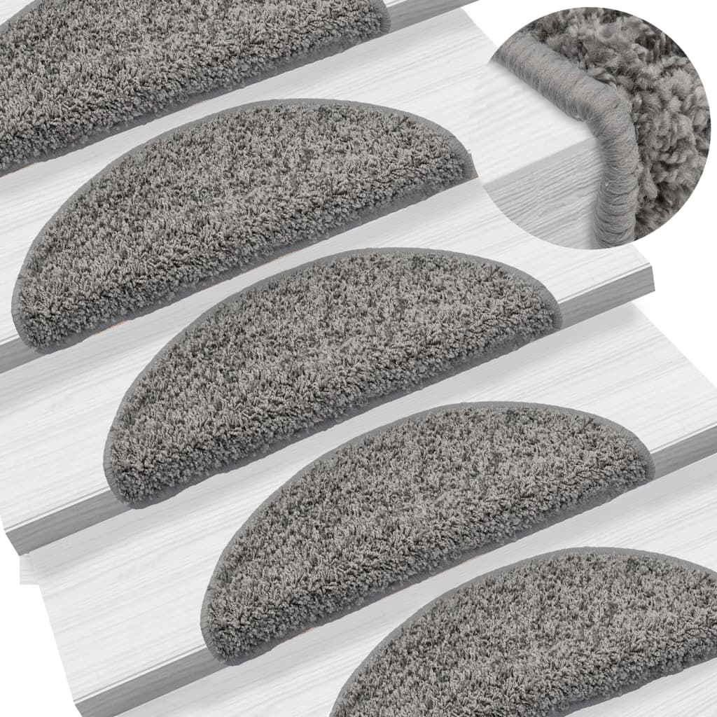 Vidaxx Stufenmatten 10 Stück 56x17x3 cm grau halbrund