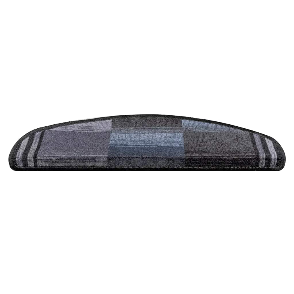 VidaXL Stufenmatten selbstklebend 5 Stück 65x21x4 cm Schwarz und Grau