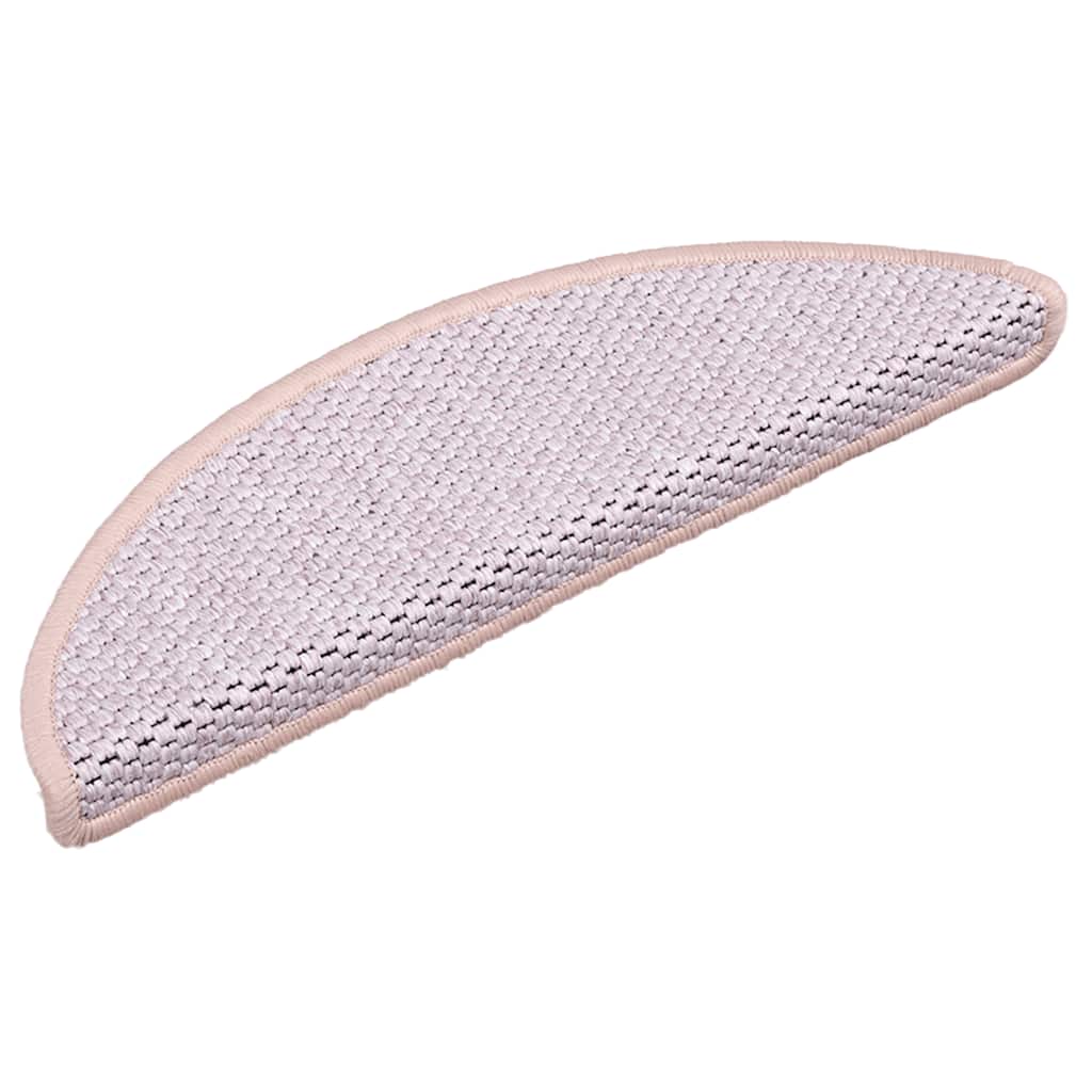 Vidaxl Treppenmatten selbstklebend 15 St. Sisal Look 56x17x3 cm Pink