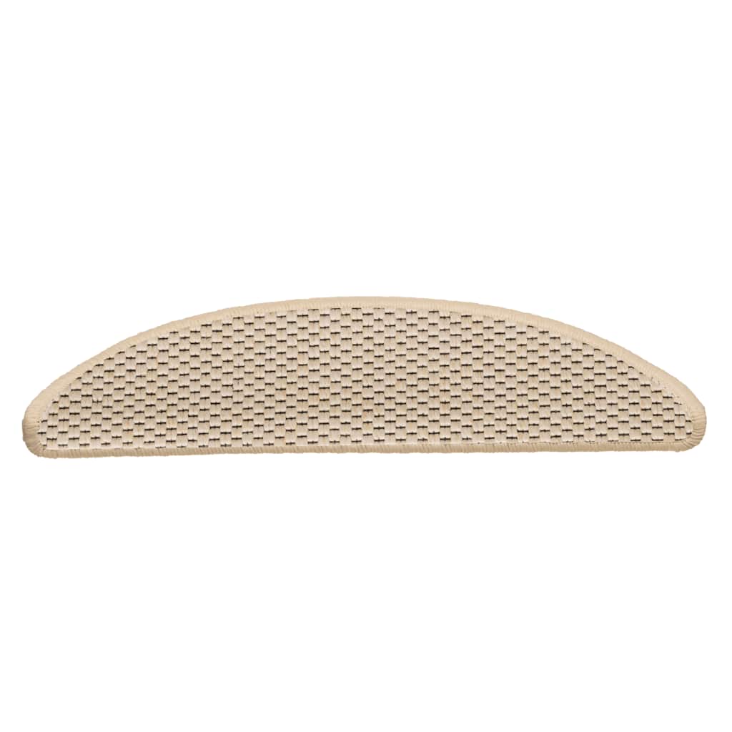 Vidaxl Treppenmatten selbstklebend 15 St. Sisal Look 56x17x3 cm Berber