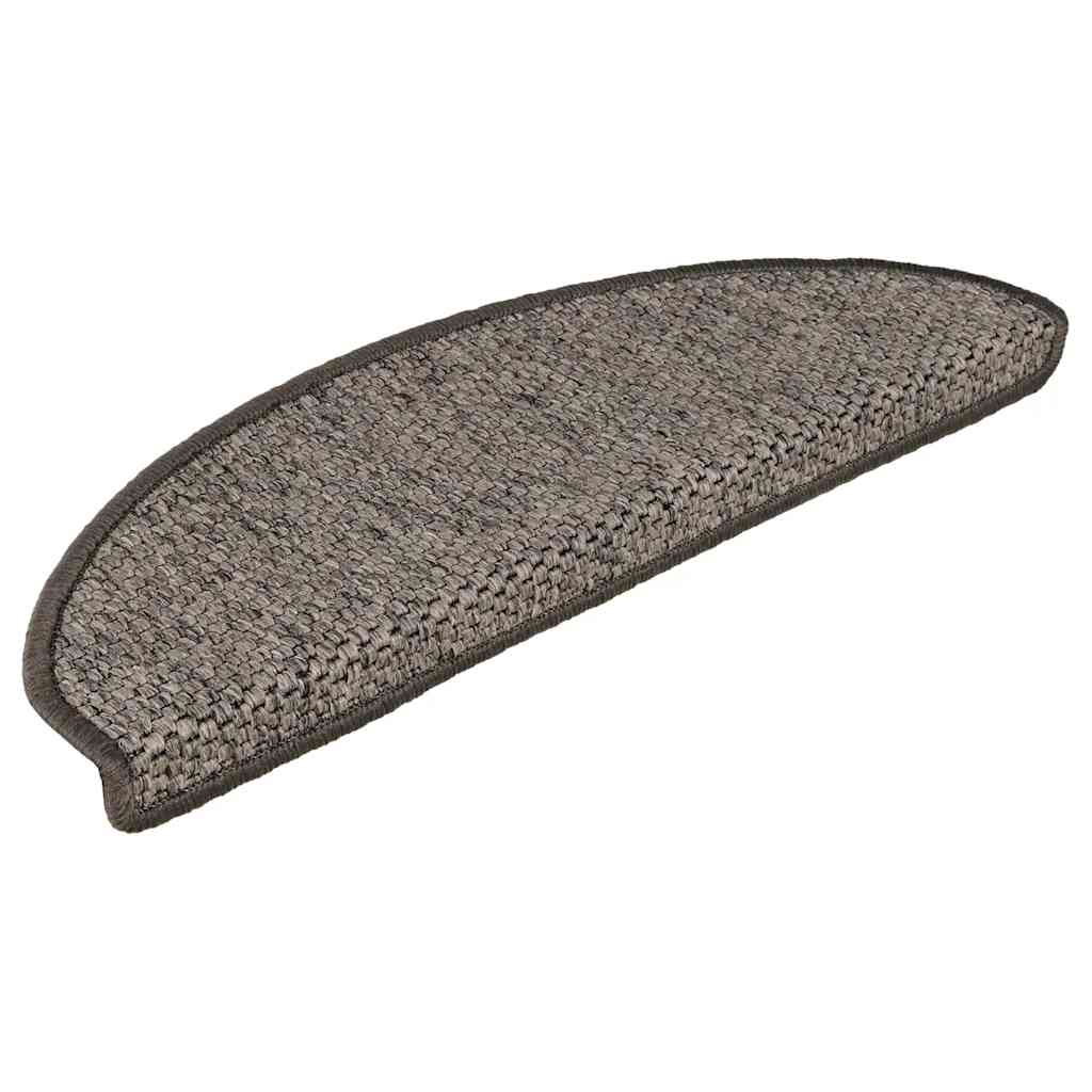 Vidaxl-Treppenmatten selbstklebend 15 St. Sisal Look 65x21x4 cm brauner Beige