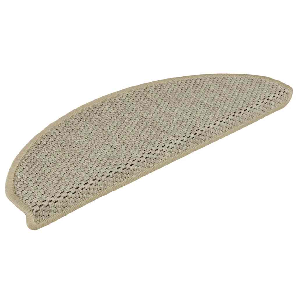 Vidaxl-Treppenmatten selbstklebend 15 St. Sisal Look 65x21x4 cm hellgrün