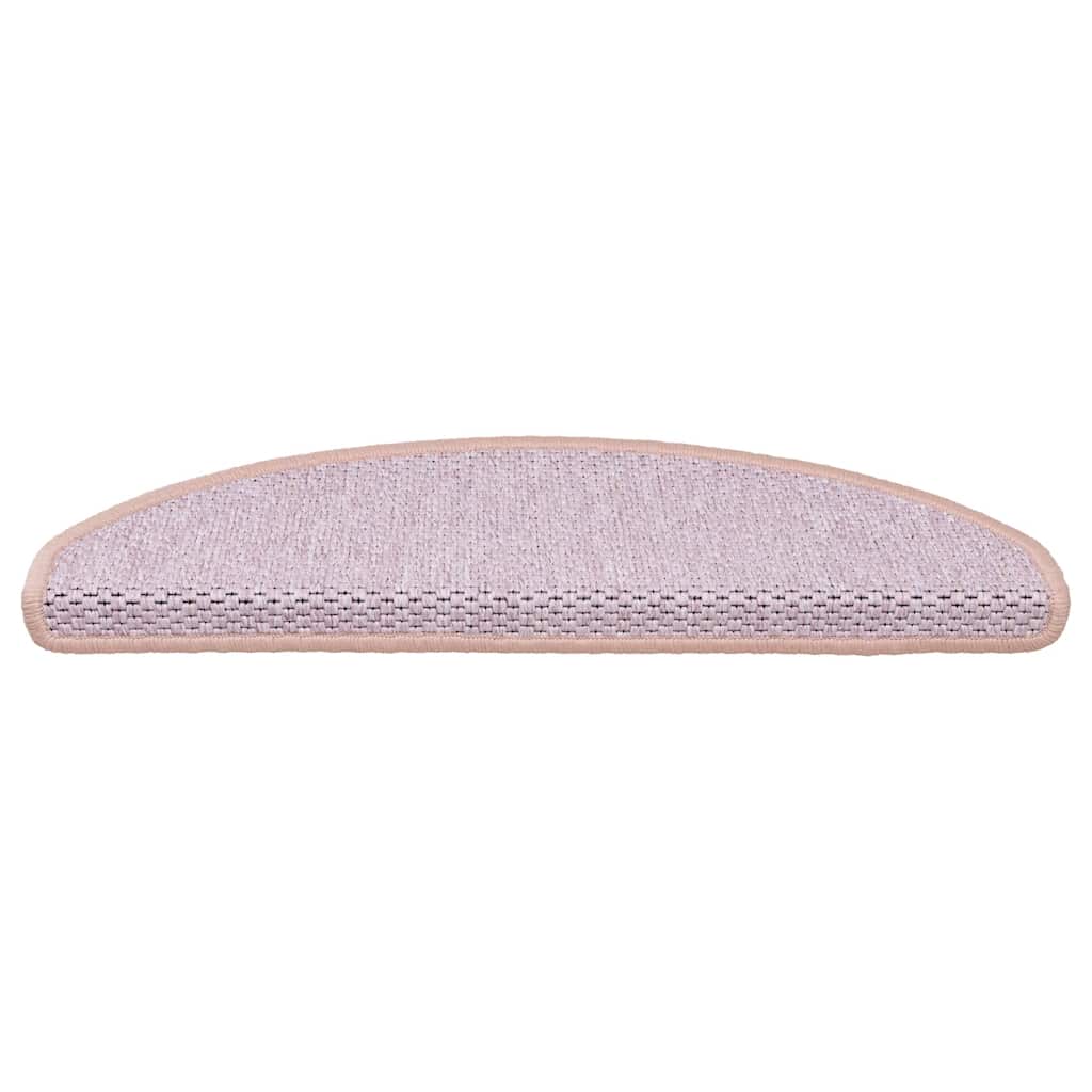 Vidaxl Treppenmatten selbstklebend 15 St. Sisal Look 65x21x4 cm Pink