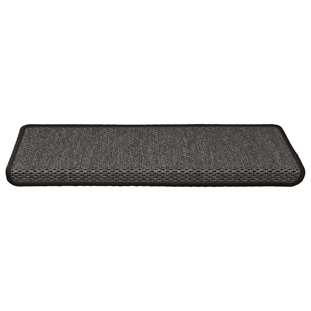 Vidaxl-Treppen selbst klebend 15st Sisal Look 65x21x4cm Anthrazitfarbe