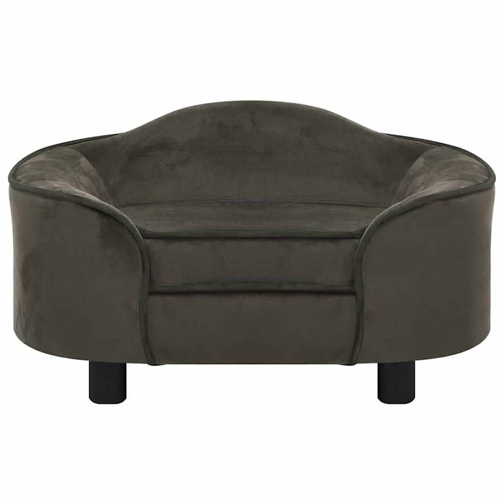 Vidaxxl Hundesofa 67x47x36 cm Plüsch dunkelgrau