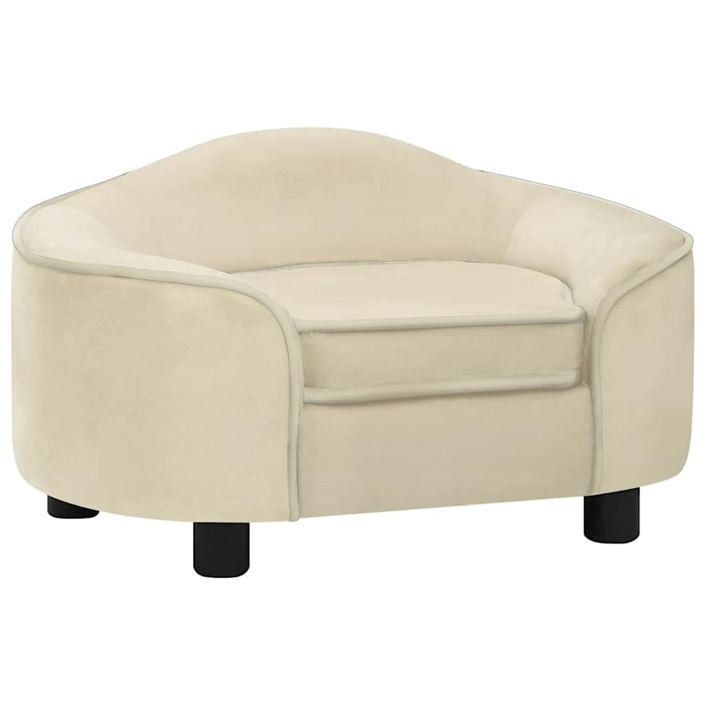 Vidaxxl Hundesofa 67x47x36 cm Plüsch cremefarben