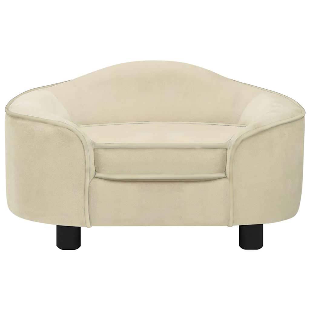 Vidaxxl Hundesofa 67x47x36 cm Plüsch cremefarben