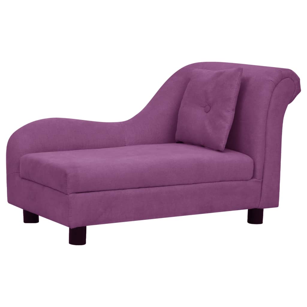 VidaXL Hundesofa mit Kissen 83x44x44 cm Plüsch Burgunderrot