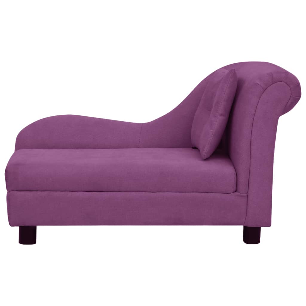 VidaXL Hundesofa mit Kissen 83x44x44 cm Plüsch Burgunderrot