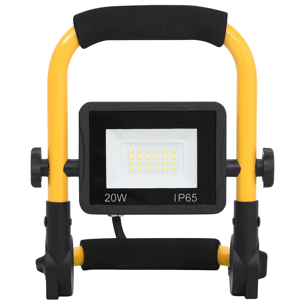 Vidaxl -Scheinwerfer mit Griff LED 20 W warmes Weiß