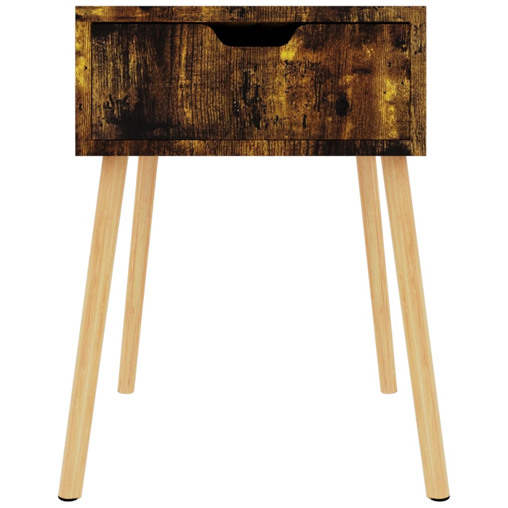 Vidaxl nachtkastje 40x40x56 cm bewerkt hout gerookt eikenkleurig