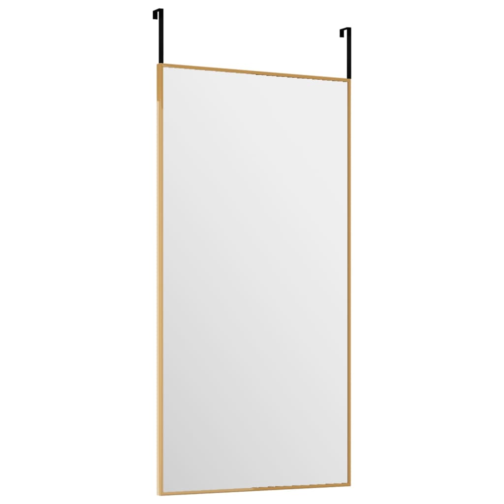 Vidaxl -Türspiegel 30x60 cm Glas und Aluminium Gold gefärbt