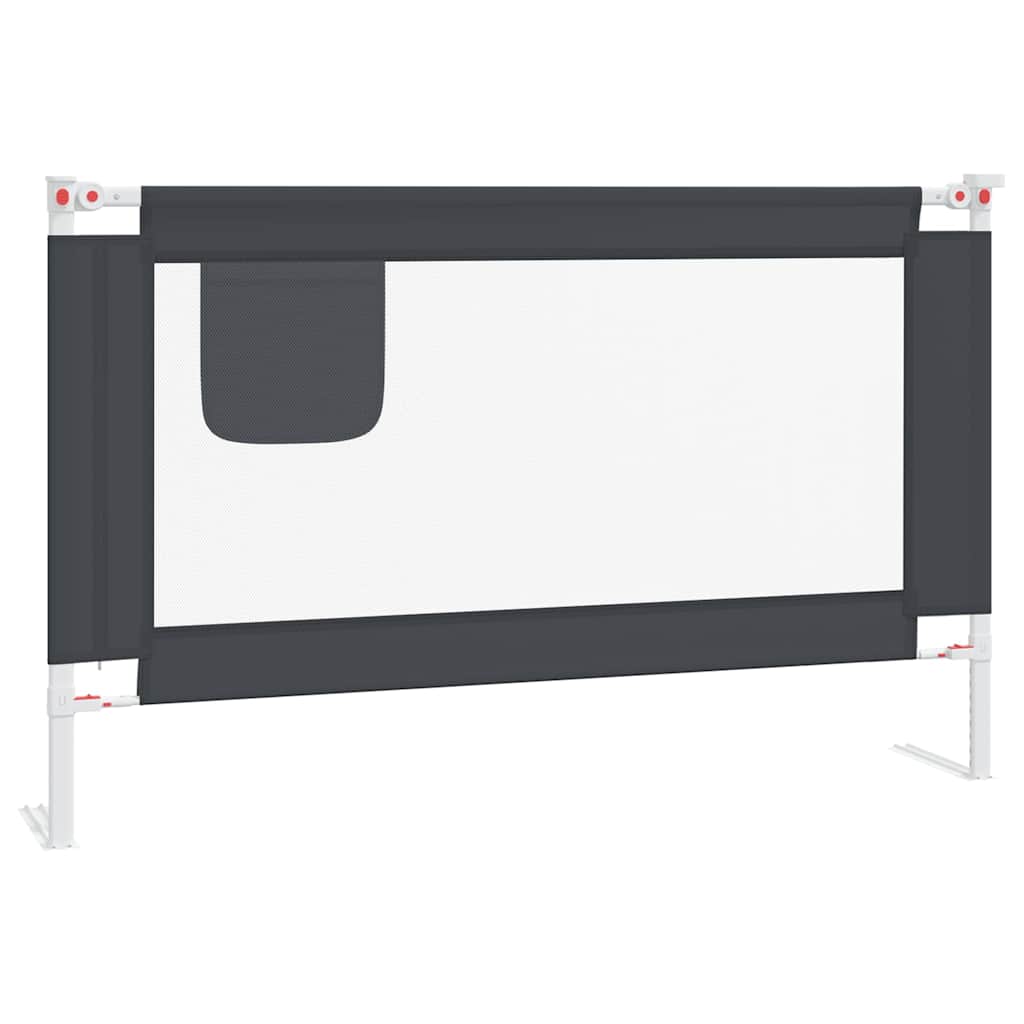Vidaxl Bedhek Kleinkind 120x25 cm Stoff dunkelgrau