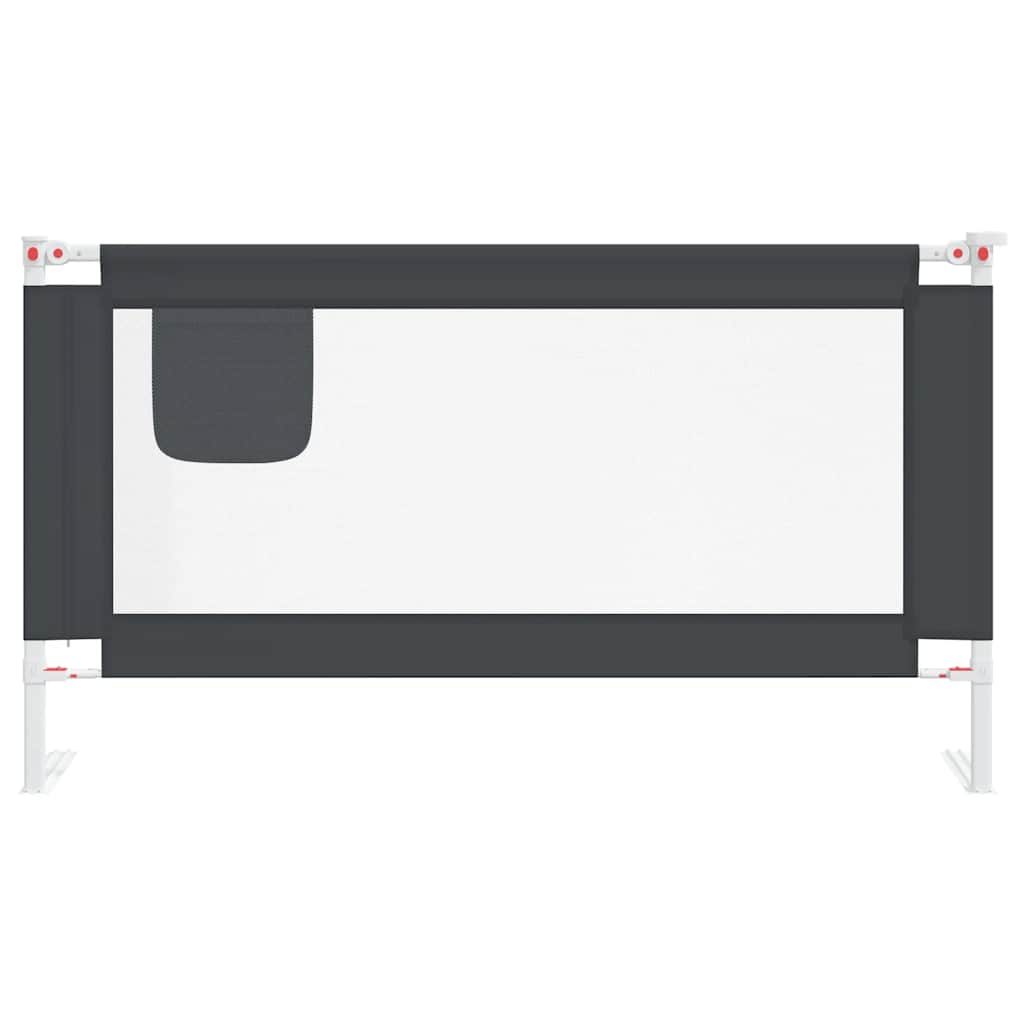 Vidaxl Bedhek Kleinkind 150x25 cm Stoff dunkelgrau