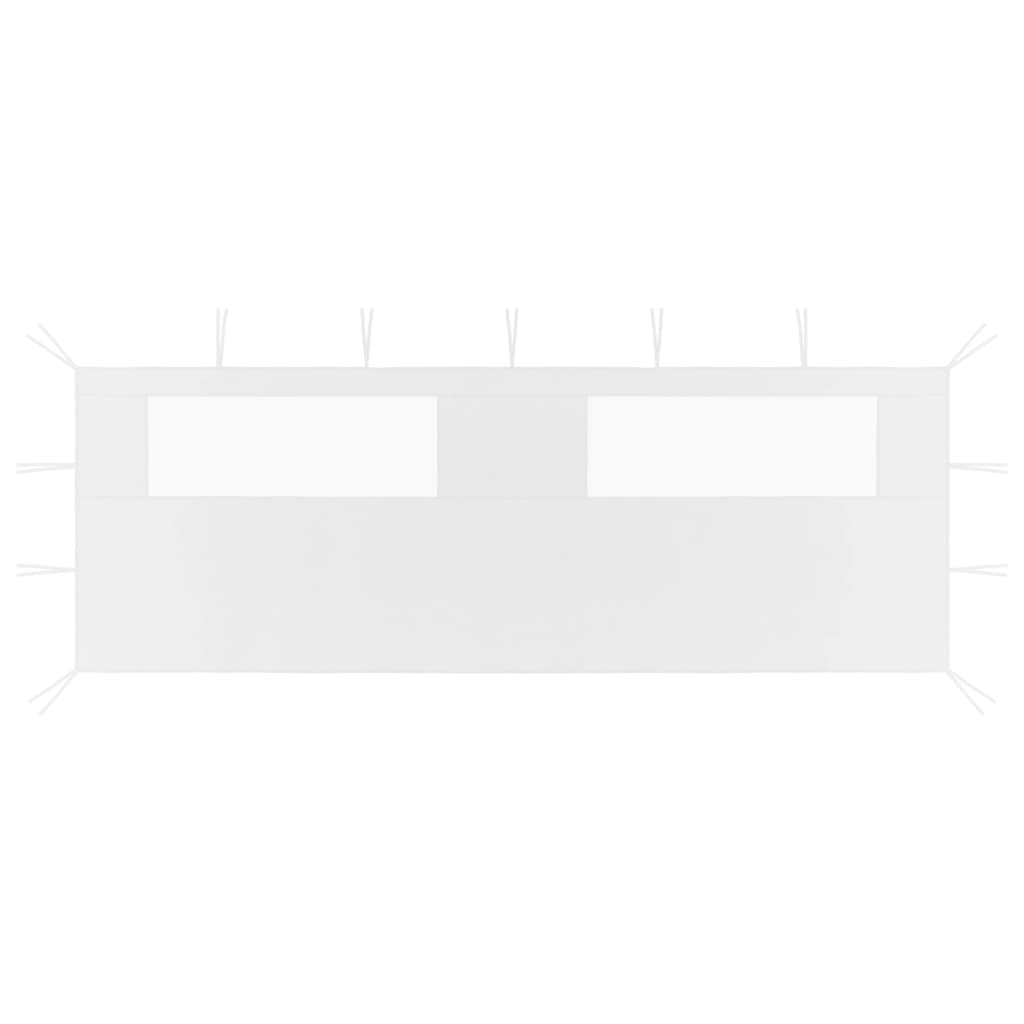 Vidaxl -Prauswand mit Windamen 6x2 m weiß