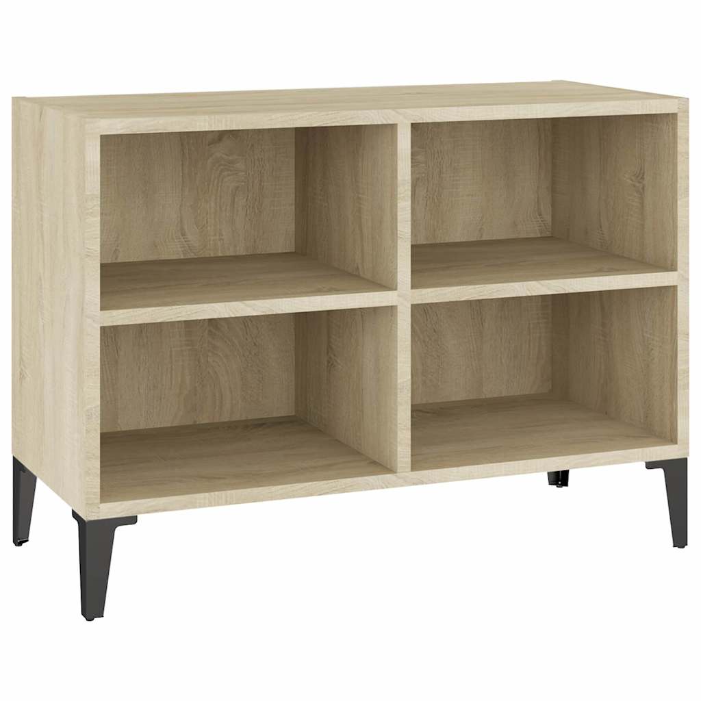 Vidaxl tv-meubel met metalen poten 69,5x30x50 cm sonoma eikenkleurig
