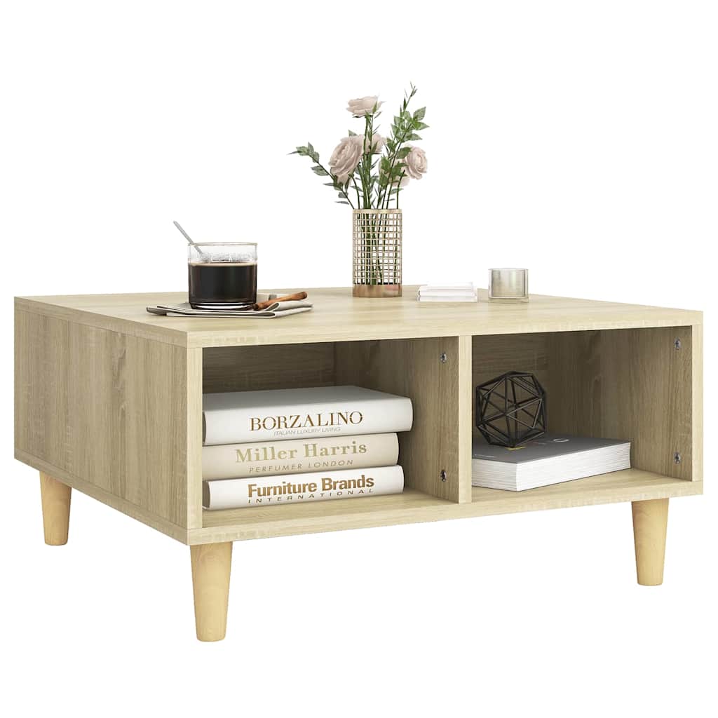 Vidaxl salontafel 60x60x30 cm bewerkt hout sonoma eikenkleurig