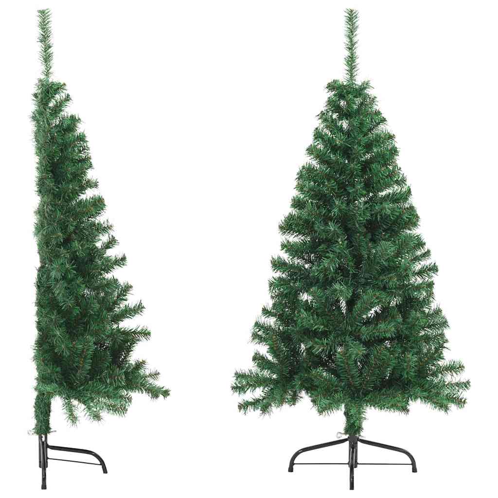 Vidaxl Kunstkerstboom mit Standard halb nach 120 cm PVC Green