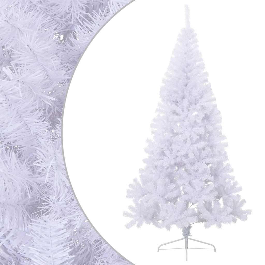 Vidaxl Kunstkerstboom mit Standardhälfte 180 cm PVC Weiß
