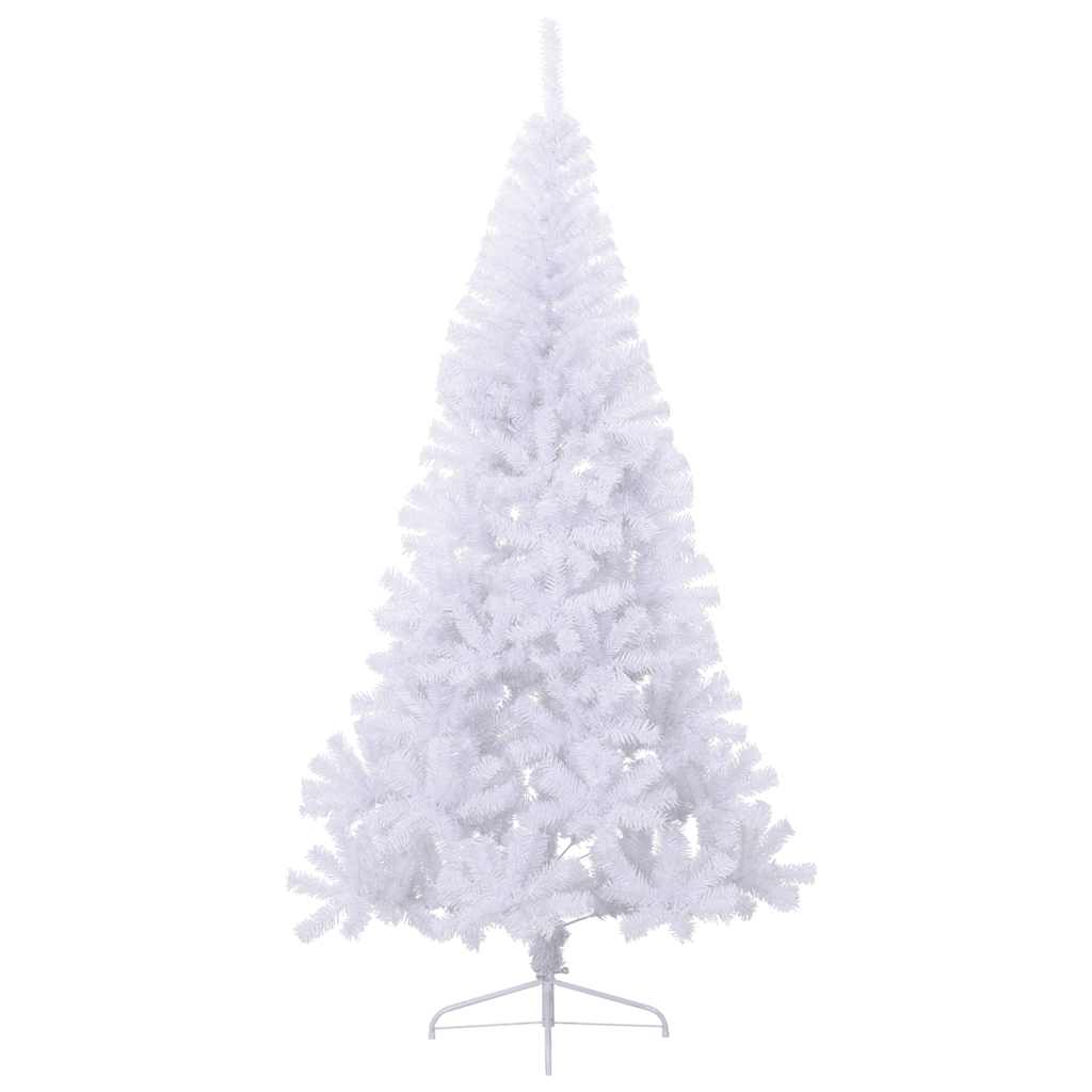 Vidaxl Kunstkerstboom mit Standardhälfte 180 cm PVC Weiß