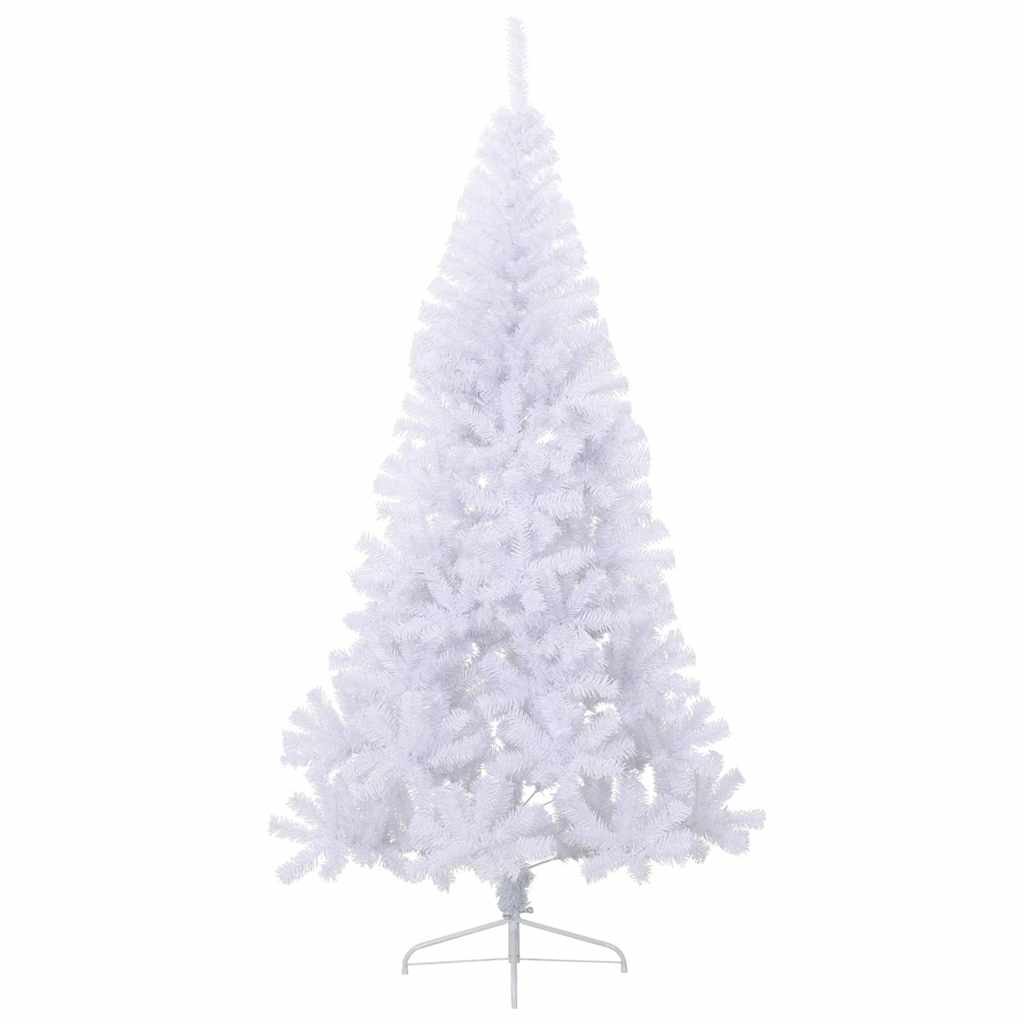 Vidaxl Kunstkerstboom mit Standardhälfte 180 cm PVC Weiß