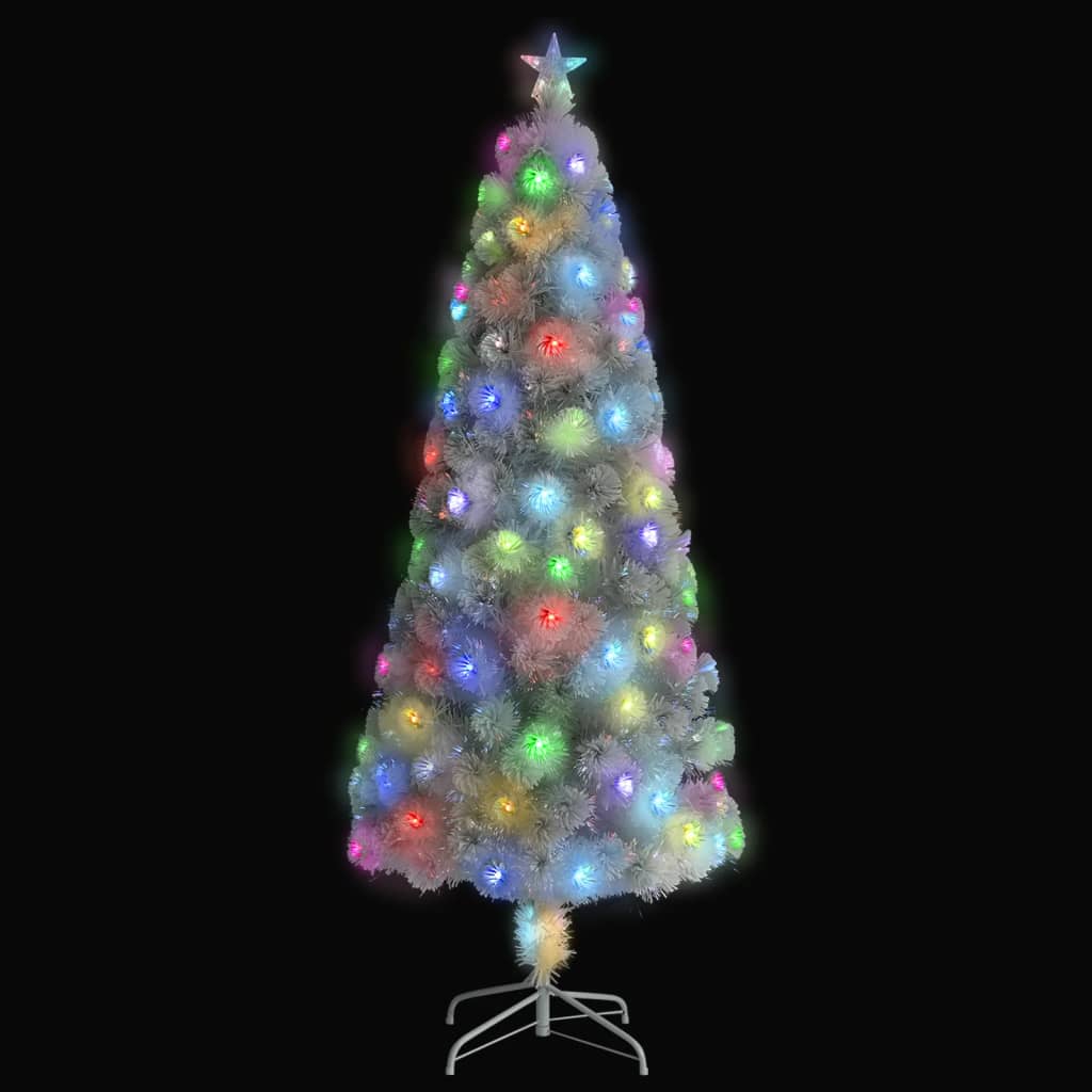 Vidaxl Kunstkerstboom mit Beleuchtung 240 cm Faserweiß