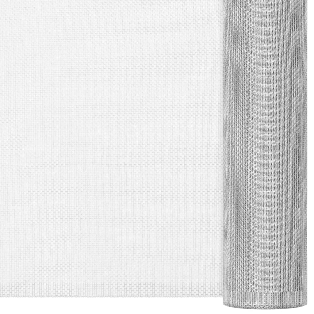 Vidaxl -Netz 112x2000 cm Aluminium Silberfarbe