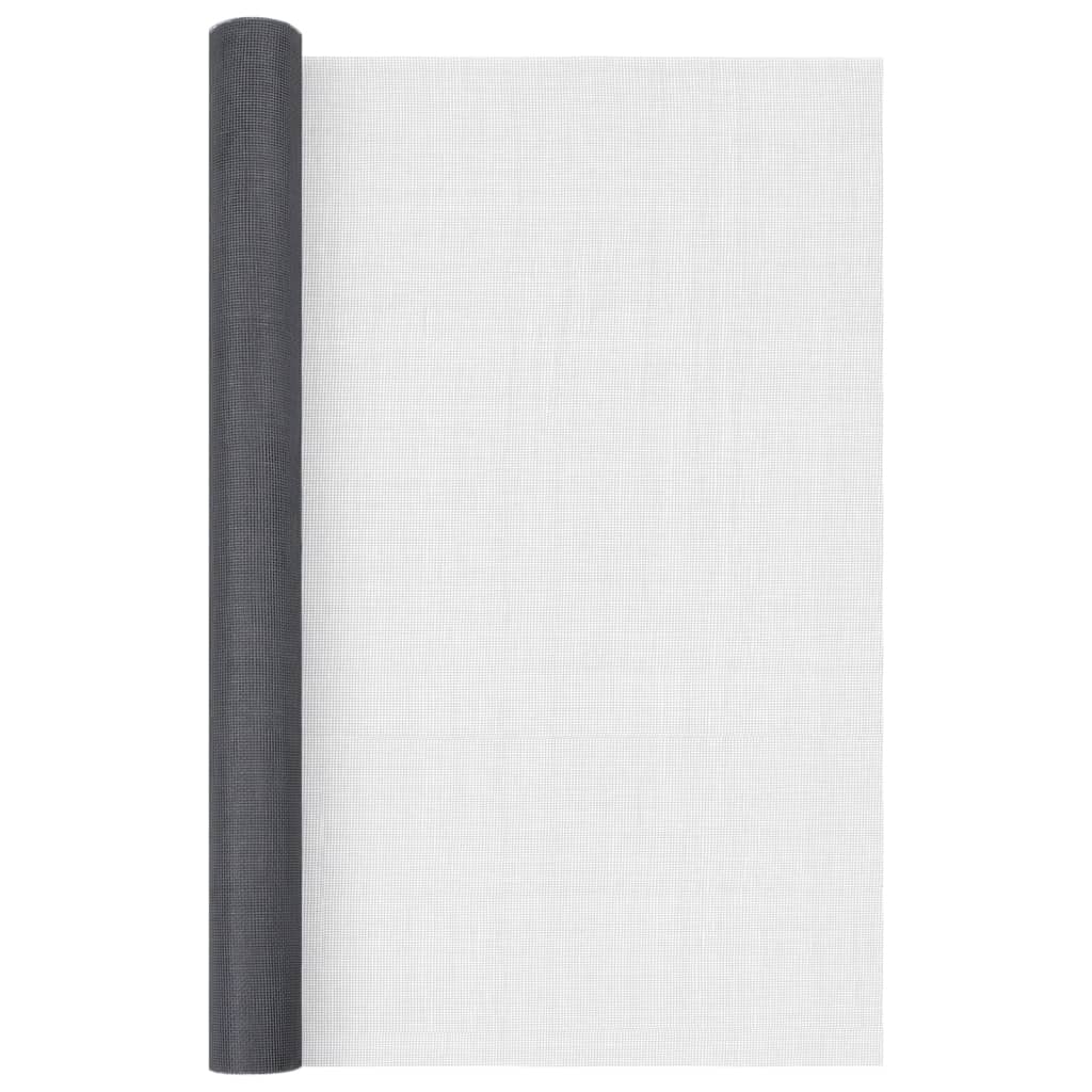 Vidaxl -Netz 112x500 cm Glasfasergrau