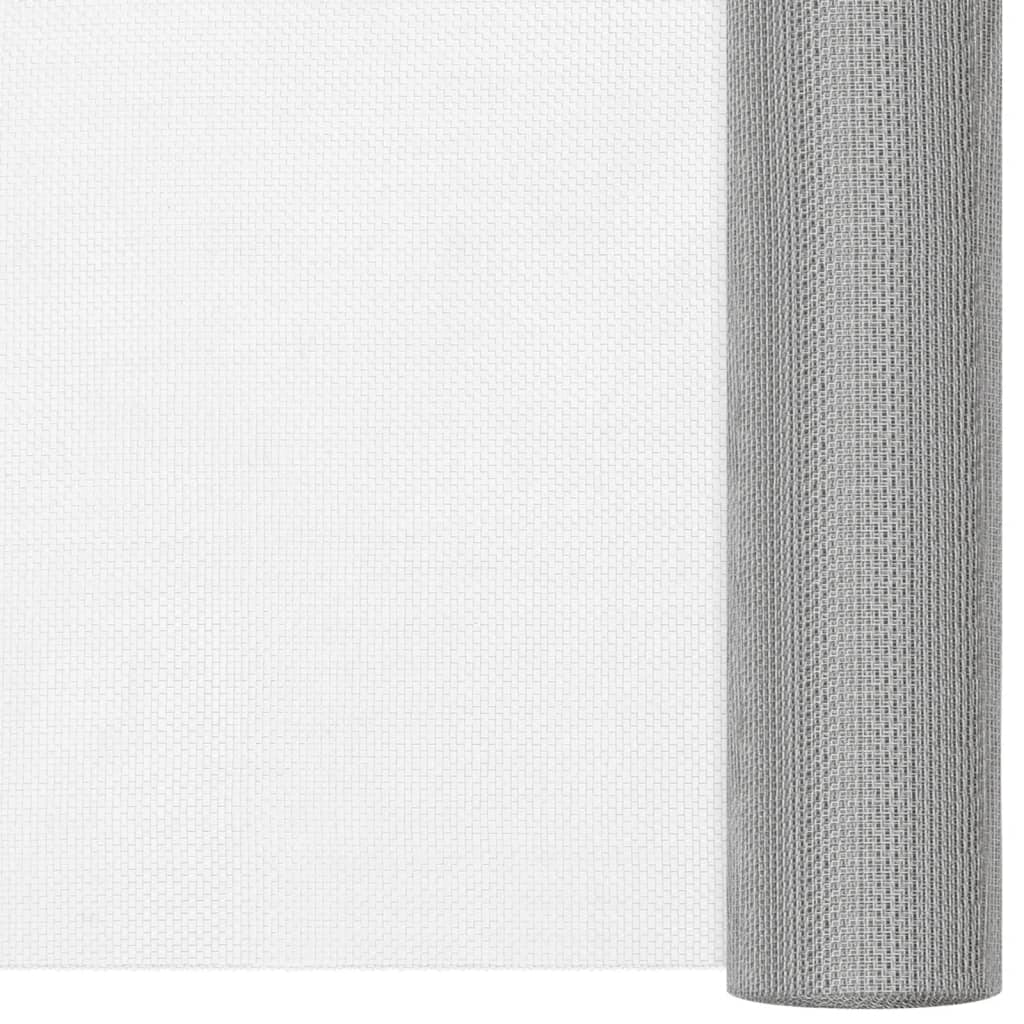 Vidaxl Mesh 100x2000 cm Edelstahl Silberfarbe