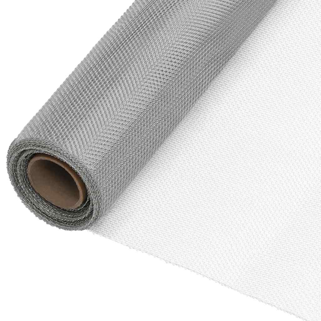 Vidaxl -Netz 112x2000 cm Edelstahl Silberfarbe