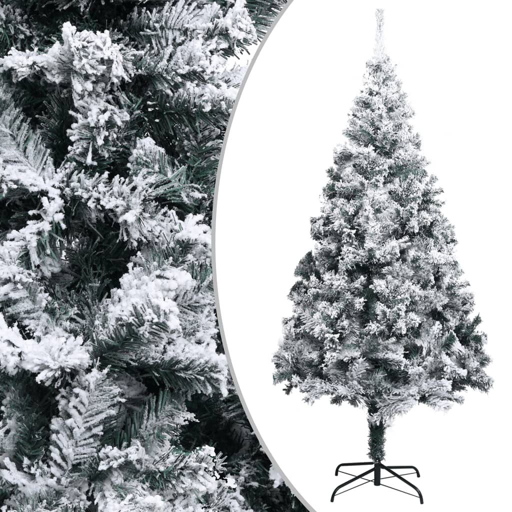 VidaXL Künstlicher Weihnachtsbaum mit Schneeflocken 300 cm PVC Grün