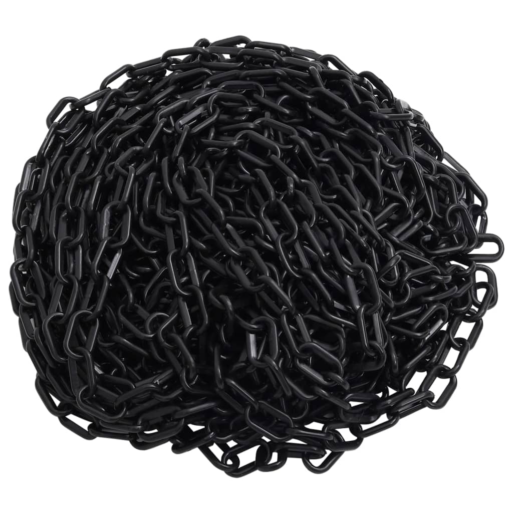 Vidaxl Sicherheitskette Ø 6 mm 30 m Plastik schwarz