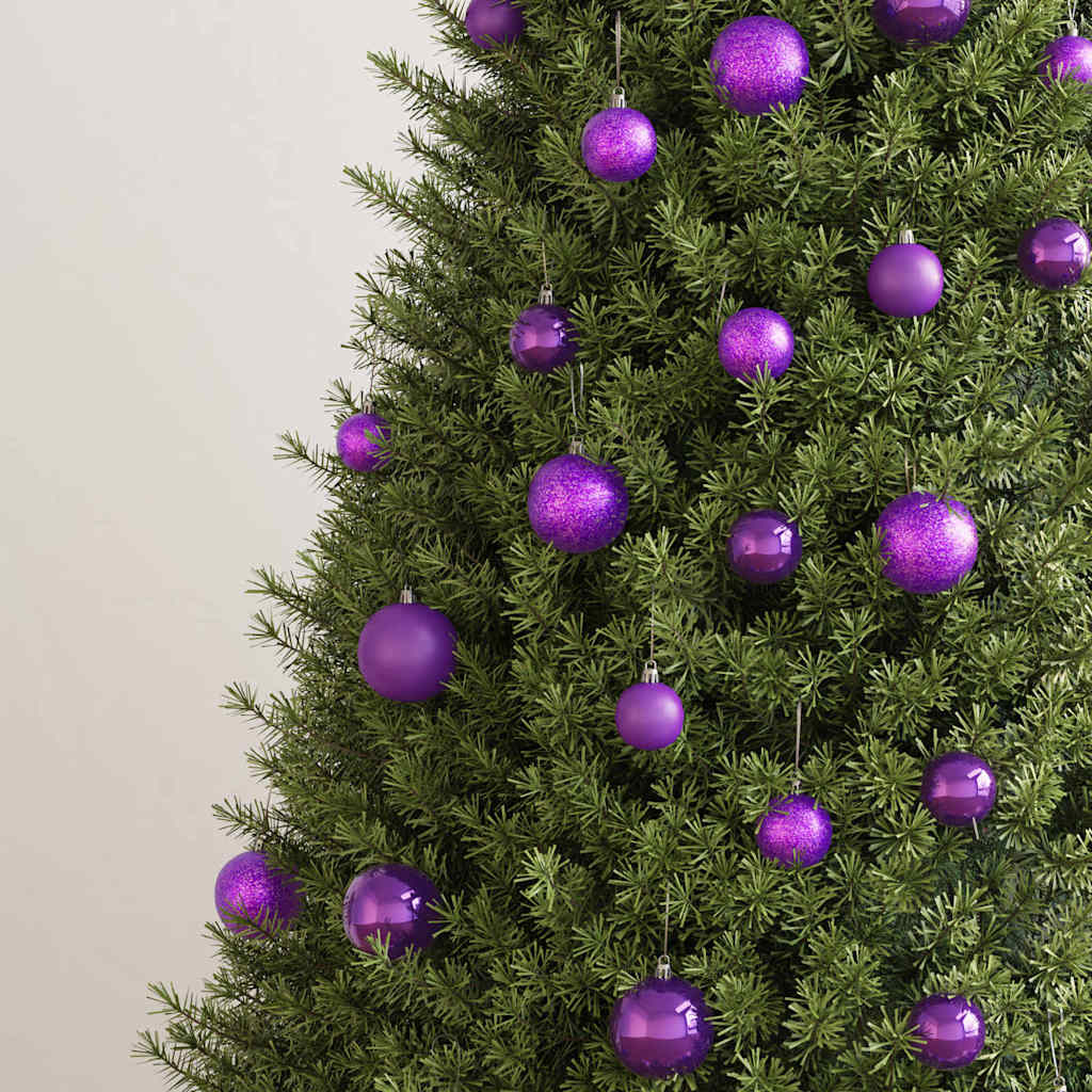 VidaXL 100-teiliges Weihnachtskugel-Set Lila
