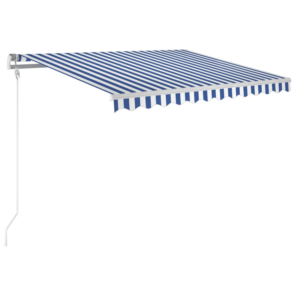 Vidaxl Luifel erstreckt sich automatisch 300x250 cm blau und weiß