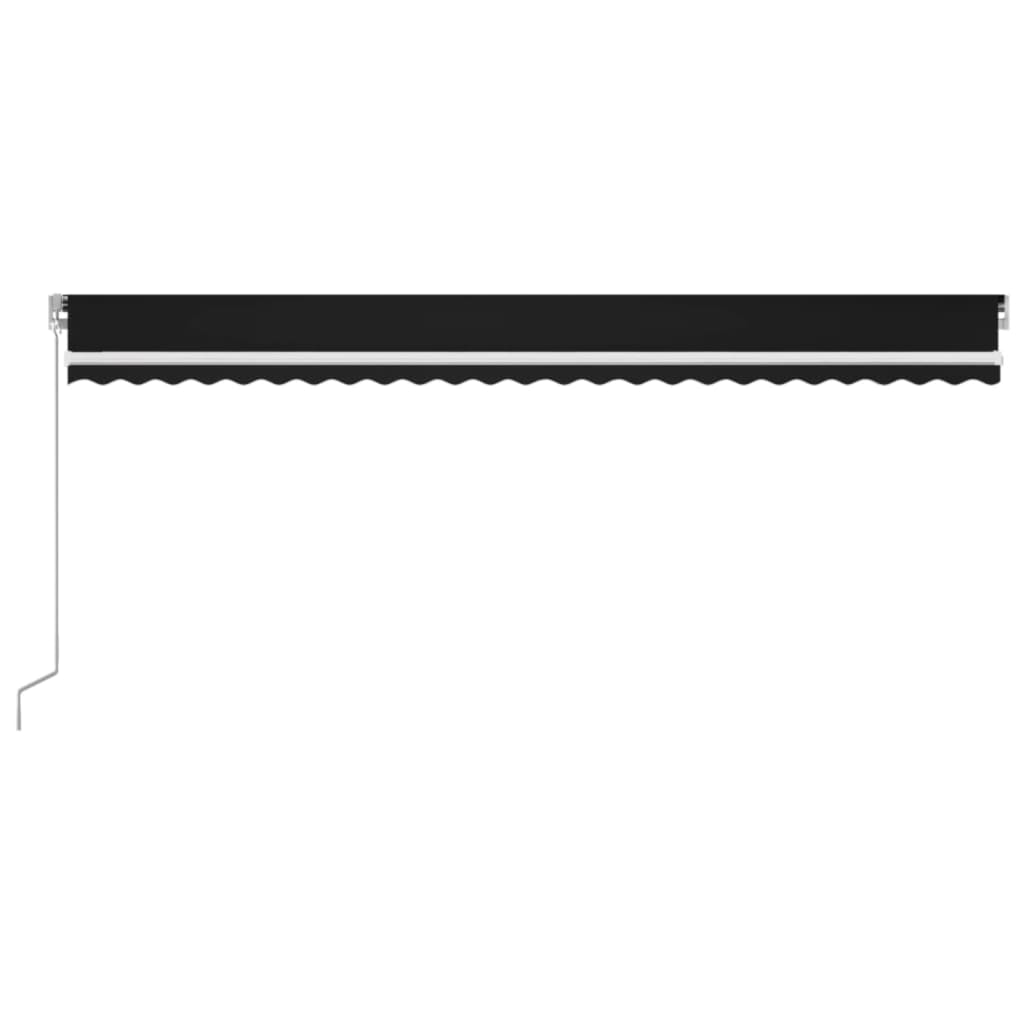 Vidaxl luifel manuell ausziehbar mit LED 600x300 cm Anthrazitfarbe