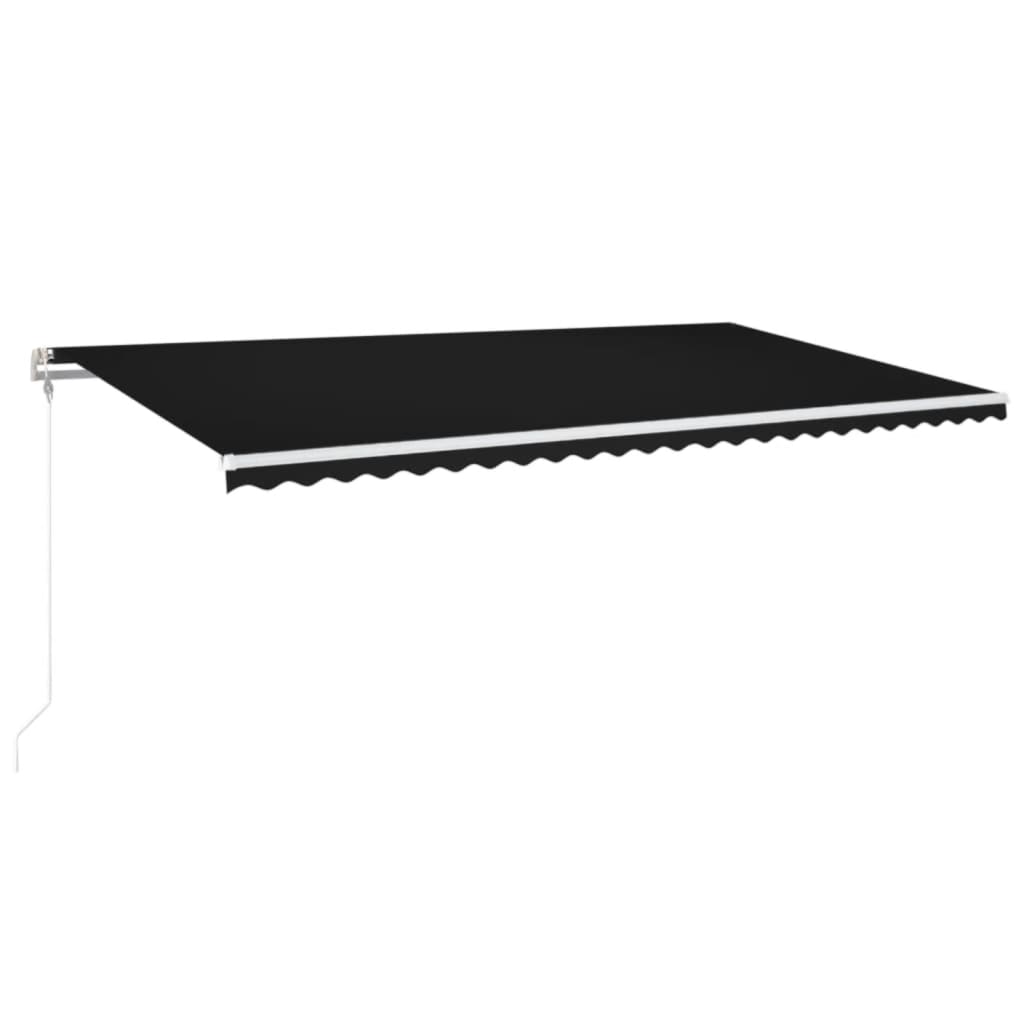 Vidaxl Luifel Automatik mit LED- und Windsensor 600x300 cm Anthrazit