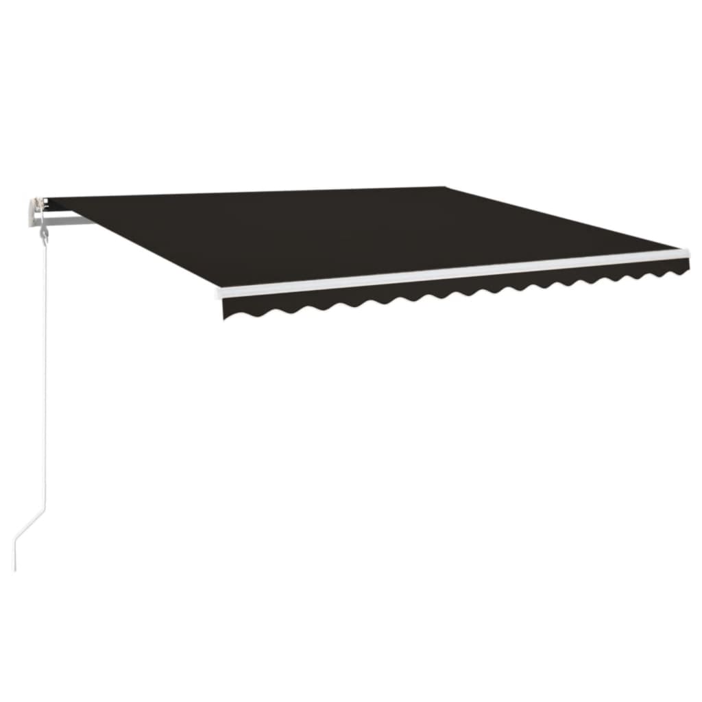 Vidaxl luifel erstreckt sich automatisch 400 x 350 cm Anthrazit -geläutet