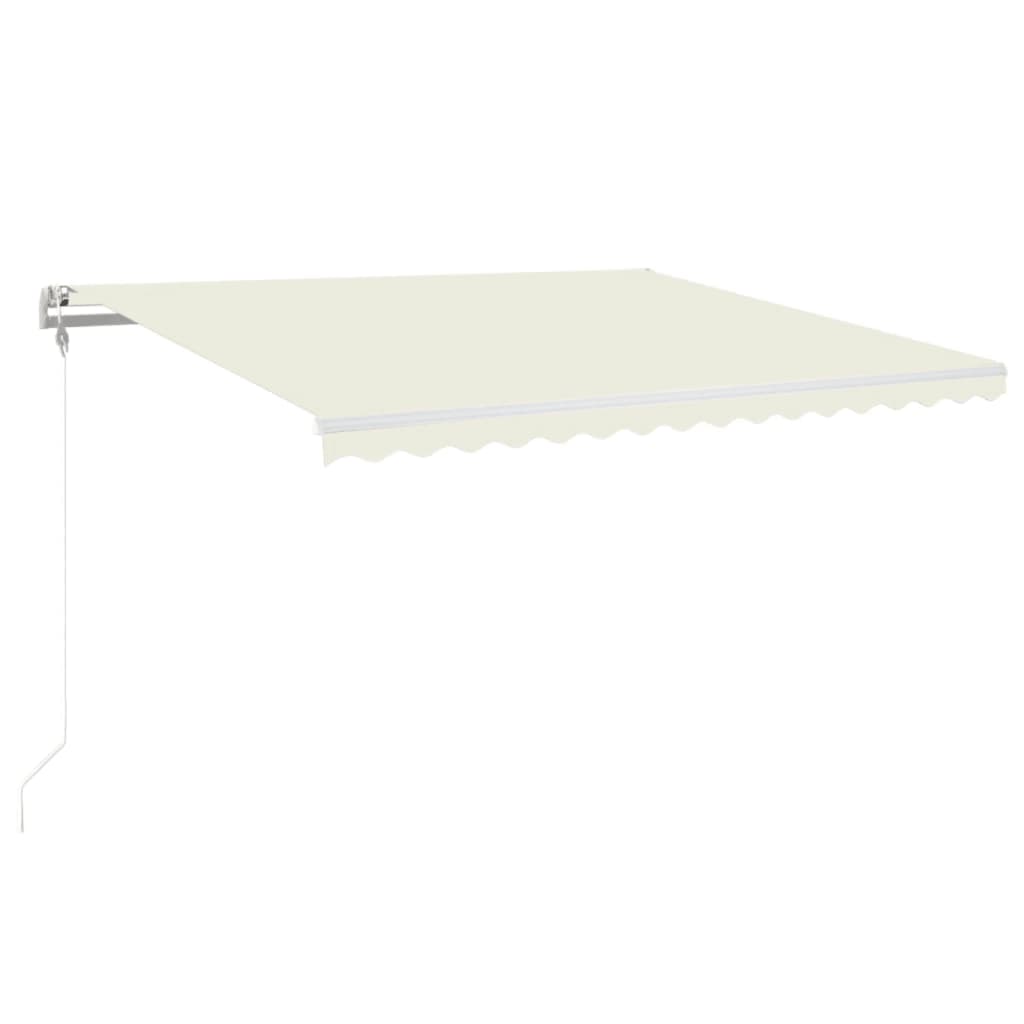 Vidaxl Luifel Automatik mit LED- und Windsensor 400x350 cm Creme Farbe