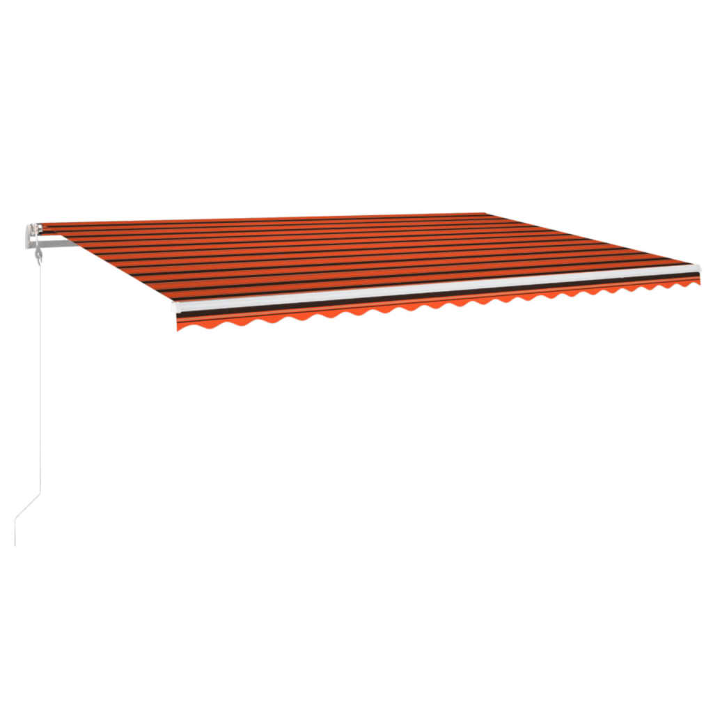 Vidaxl Luifel erstreckt sich automatisch 500x350 cm orange und braun