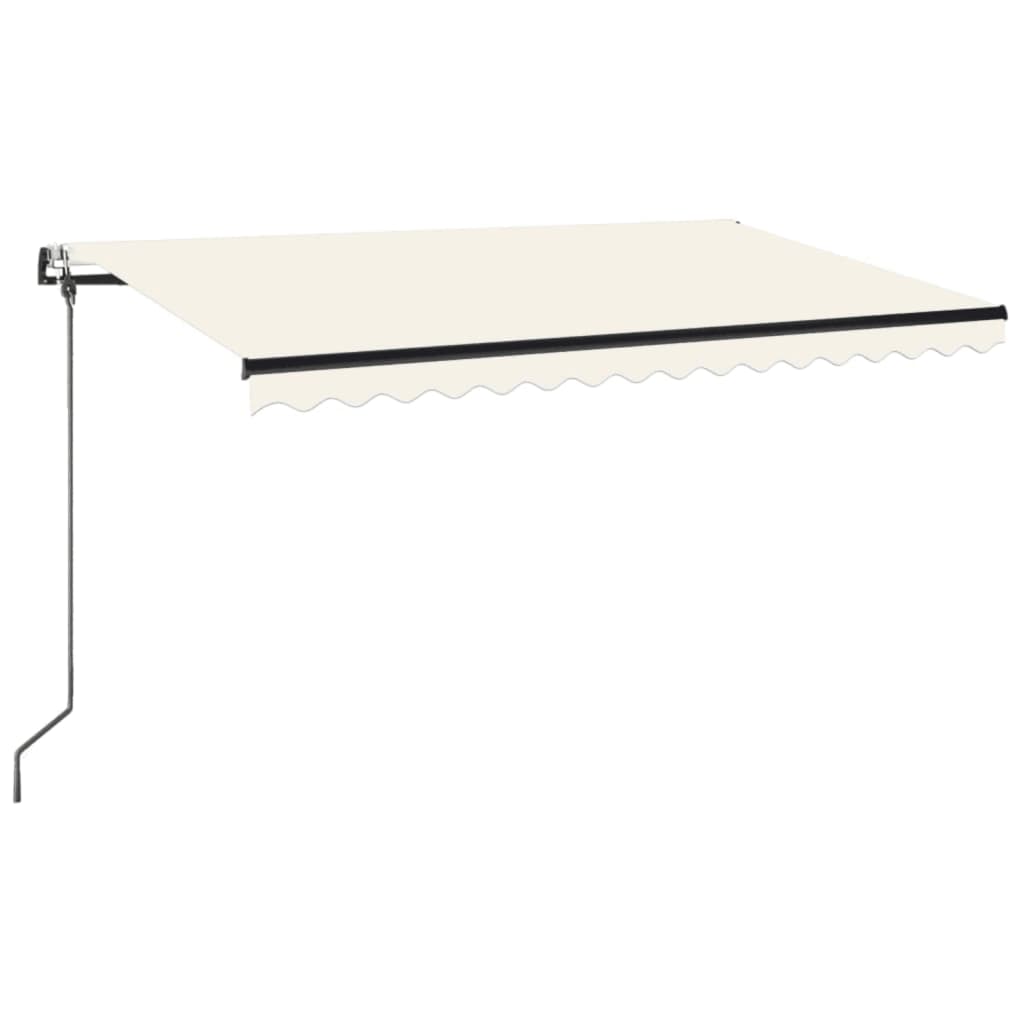 Vidaxl Luifel Automatik mit LED- und Windsensor 450x350 cm Creme Farbe
