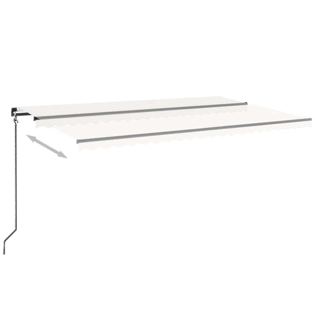 Vidaxl luifel erstreckt sich manuell 500x350 cm cremefarben.
