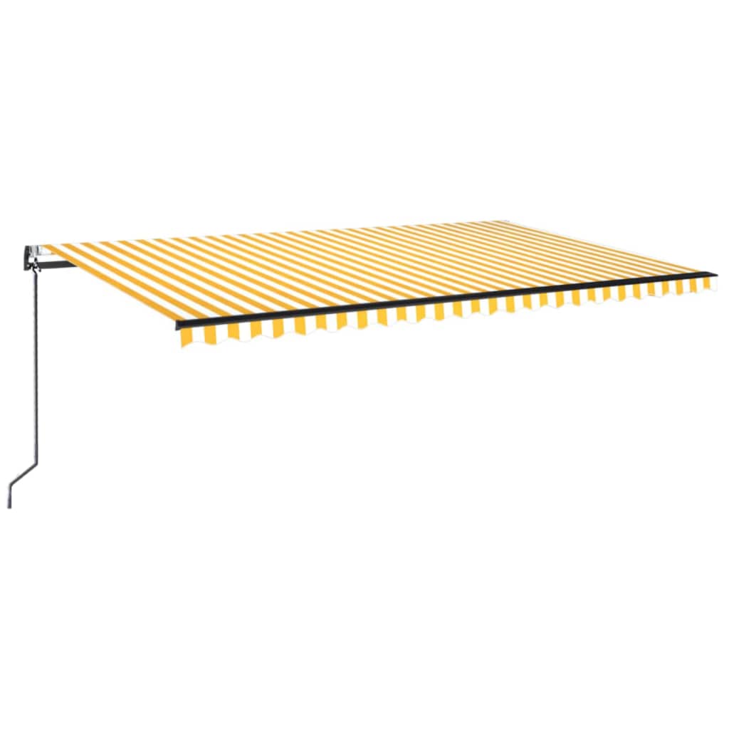 VIDAXL LUIFEL Automatisch ausziehbar 500 x 350 cm gelb und weiß