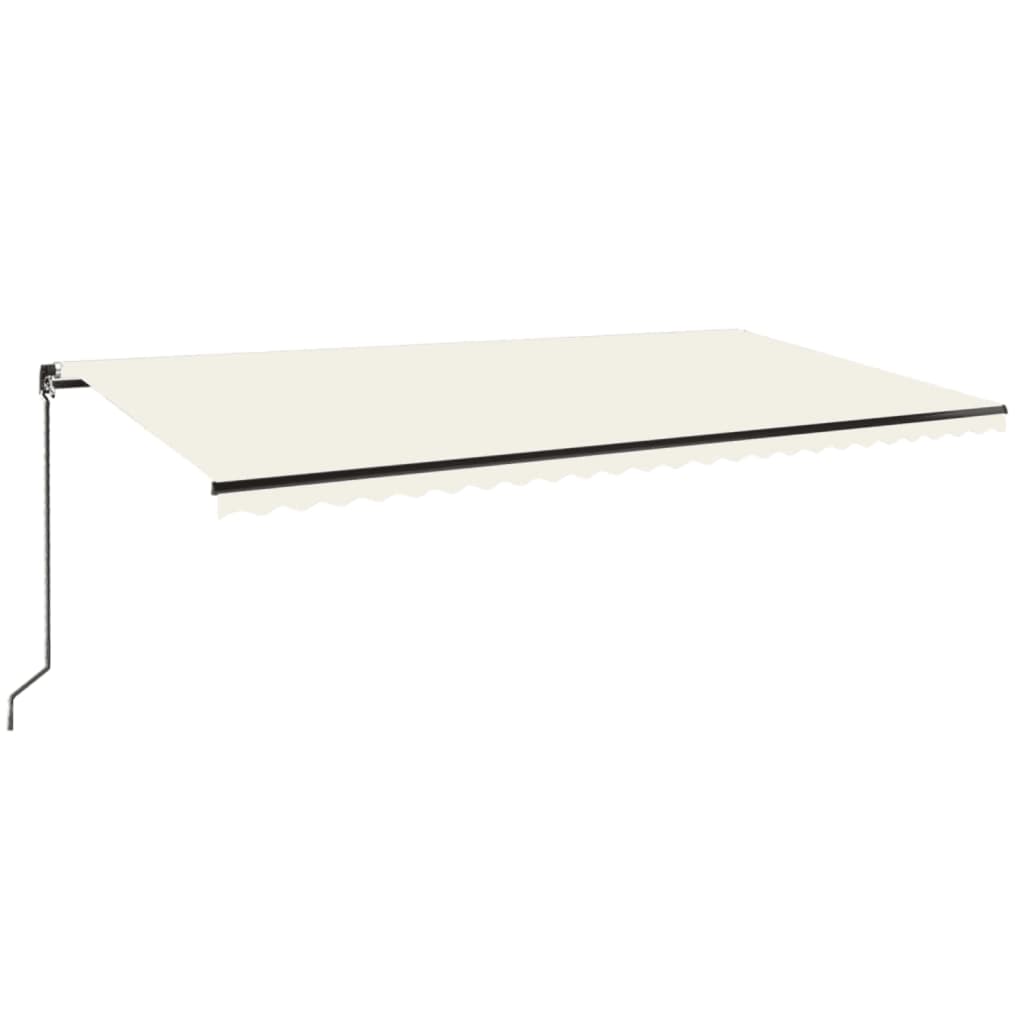 Vidaxl Luifel mit LED 600x350 cm cremefarbener geleitet