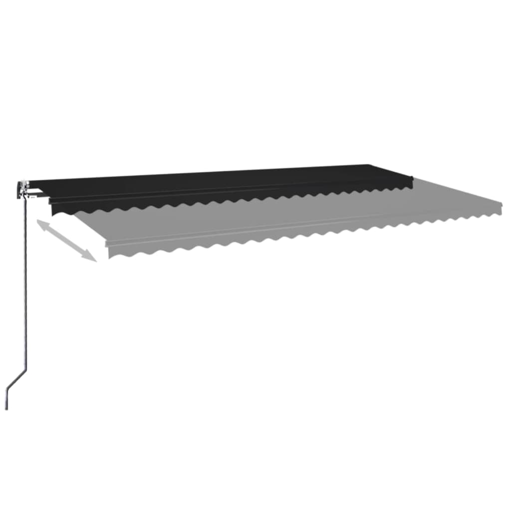 Vidaxl luifel Automatisch erweiterbar 600 x 350 cm Anthrazit -ausgelöst