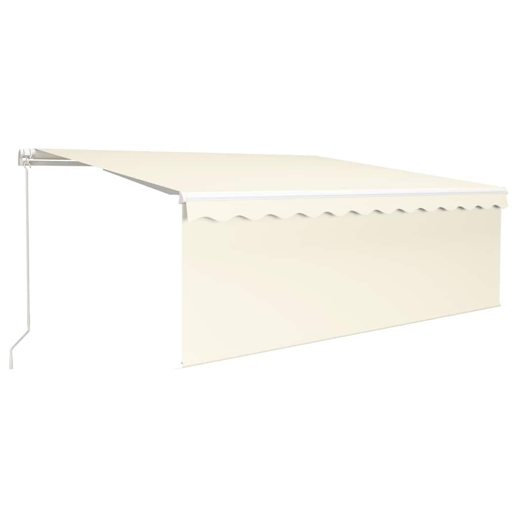 Vidaxl luifel mit Roller Blind 4x3 M cremefarbene gelenkt