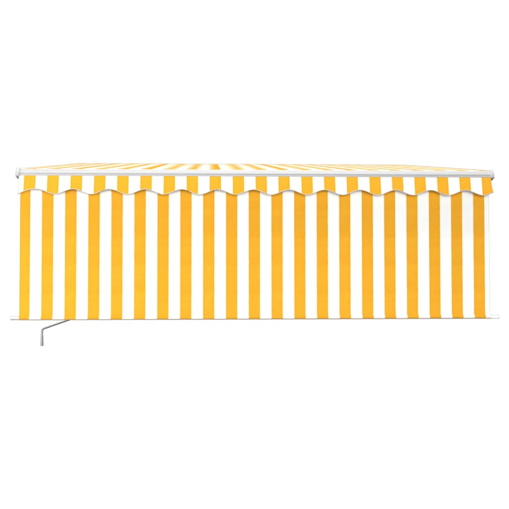 Vidaxl luifel manuell ausziehbar mit Rollerblind 4x3 m gelb und weiß