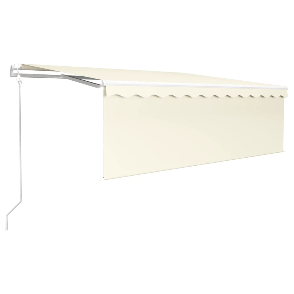 Vidaxl luifel exponierbar mit Roller Blind 4x3 M Creme Farbe