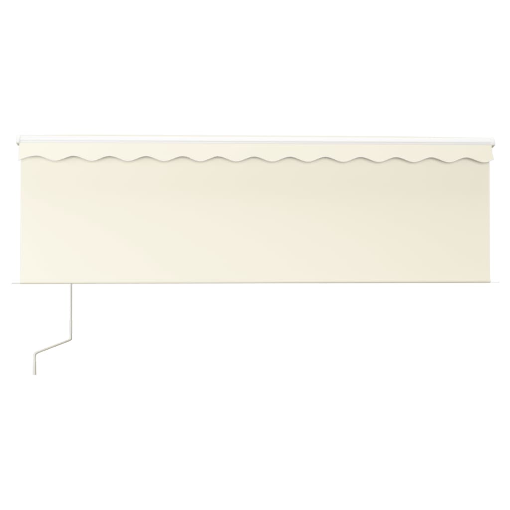 Vidaxl Luifel Automatik mit Walzenblind -LED -Windsensor 4,5x3 m Creme